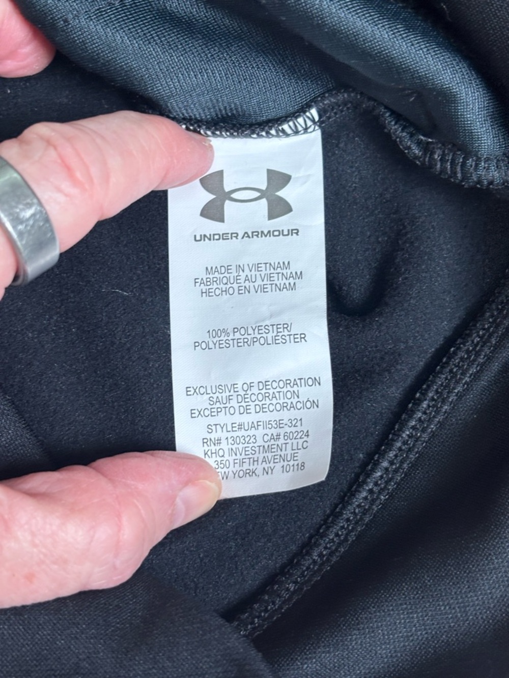 Under Armour Kids' Size 6 Neon Green & Black Hooded Zip Jacket - Picture 5 of 7
